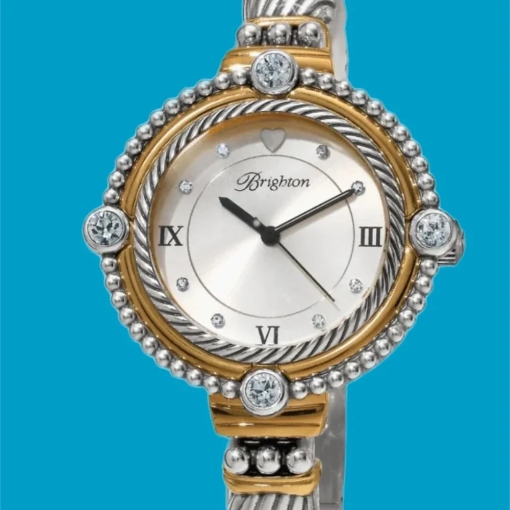 Brighton Gold and Silver Round Face Bracelet Watch